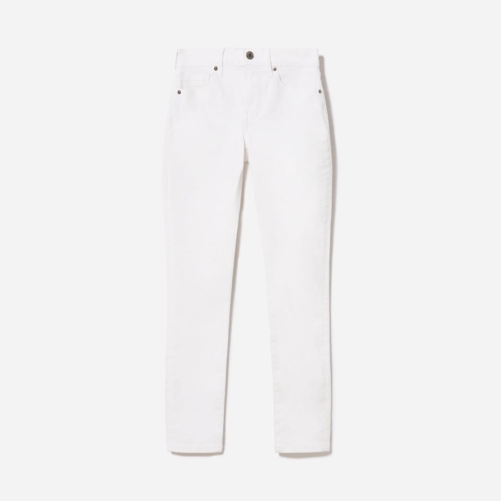 ✨NWT✨ EVERLANE The Authentic Stretch Mid Rise Skinny in White Sz 26 Tall - Picture 6 of 6